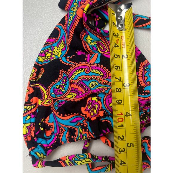 Alloy Boho Triangle Multicolor Swim Top Size Large - Picture 4 of 6